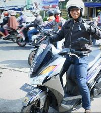  Susanto, bikers asal Bandung dengan skutik Yamaha Lexi