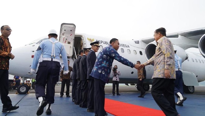 Bertolak ke Batam, JK Hadiri Pembukaan Rakerkonas Apindo Bertolak ke Batam, JK Hadiri Pembukaan Rakerkonas Apindo