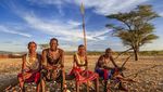 Foto: Suku Terkuat di Afrika, Berburu Singa
