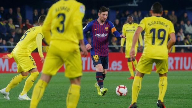 Lionel Messi membuat Barcelona berhasil menahan imbang Villarreal.