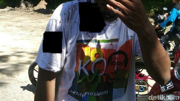Korban pengeroyokan di Purworejo. 