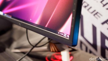 Monitor ini mendukung Nvidia G-Sync Ultimate dan telah mendapatkan sertifikais Display HDR 1000. Foto: Adi Fida Rahman/detikINET
