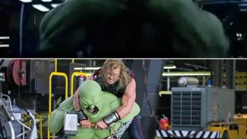 Scene ketika Thor berusaha meredam Hulk di film The Avengers. Foto: via Trend Chaser