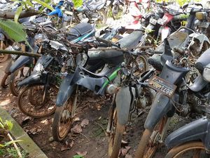 Begini Wujud Motor Sitaan yang Tidak Diambil Selama 12 Tahun