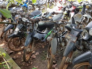 Begini Wujud Motor Sitaan yang Tidak Diambil Selama 12 Tahun