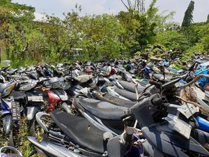 Penampakan Bangkai Motor Hasil Razia