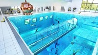 Kolam renang ini akan menjadi tempat latihan yang ideal untuk penyelam scuba profesional. Namanya Deepspot, kolam renang ini akan menampung 8.000 meter kubik air atau 27 kali volume rata-rata kolam 25 meter (Deepspot/CNN Travel)  