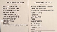 Di Melbourne dan Brisbane saja terlihat perbedaan beberapa lagu seperti Love is a Verb dan Gravity. Dok. Instagram/johnmayer