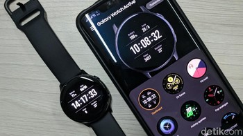 untuk terhubung dengan Galaxy Watch Active, pada ponsel harus diinstal software Galaxy Wearable, yang bisa diinstal di semua ponsel Android. Foto: detikINET/Anggoro Suryo Jati