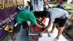 Sablon Gratis Keliling Kampung Relawan Prabowo-Sandi