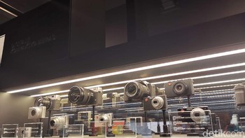 Deretan kamera Leica dari masa ke masa. Foto: Rachmatunnisa/detikINET