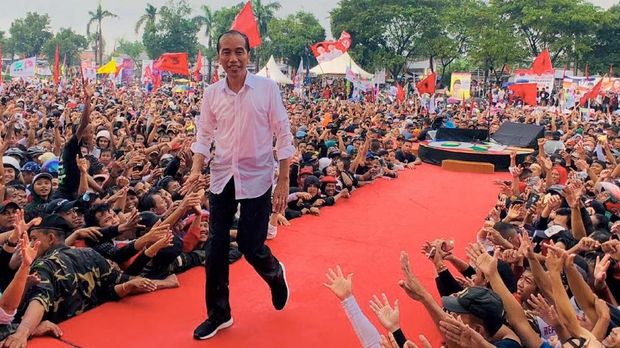 Jokowi saat berkampanye di Pilpres 2019. 