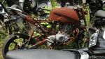 Potret Pemakaman Bangkai Motor Hasil Sitaan Polisi