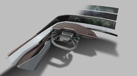 Selanjutnya dikatakan akan ada tiga sketsa AI: ME yang dirilis, yakni model hatchback yang tampaknya menggunakan pintu suicide doors dan kap depan yang sangat pendek. Desain interior menunjukkan dashboard yang diisi oleh layar dan trim kayu yang dipasang di sana-sini. Foto: Pool (Autoevolution)