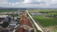Seksi 2 IC Sultan Ageng Tirayasa-on/off ramp Benteng Betawai sepanjang 3,50 km. Foto di atas adalah proyek tol Cengkareng-Kunciran sedang berlangsung.Foto: Istimewa/Dok. PT Wijaya Karya (Persero) Tbk