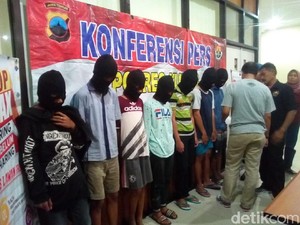 Bacok Korban Hingga Kritis, 7 Begal Remaja Diringkus Polres Kudus