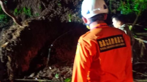Longsor dan Pohon Tumbang di Perbatasan Bandung-Garut, Lalin Terganggu