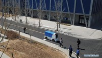 Kendaraan tersebut baru-baru ini dimasukkan ke dalam layanan di Pusat layanan warga Xiongan. Istimewa/Xinhua.