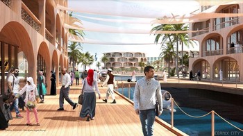 Di sana, sebuah pulau bisa dibangun pemukiman yang mampu menampung sekitar 300 orang. (Foto: Dok. Oceanix)