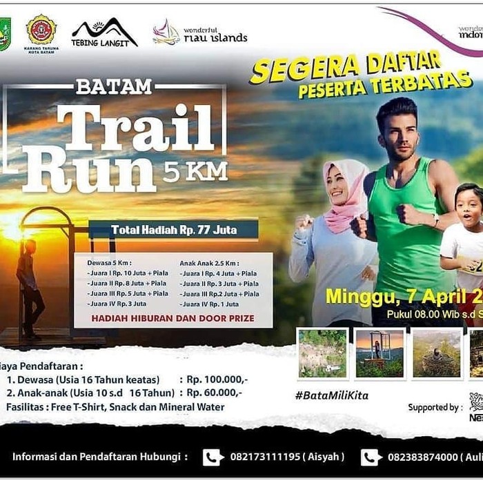 Ratusan Pelari Asing Ramaikan Batam Trail Run 5K