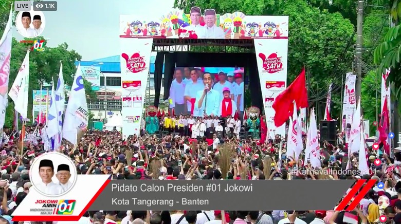 Jokowi ke Pendukung di Tangerang: Jangan Kasih Kendor! Jokowi ke Pendukung di Tangerang: Jangan Kasih Kendor!