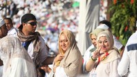 Camelia Malik menghadiri kampanye akbar Prabowo-Sandiaga. Foto: Rengga Sancaya/ detikcom