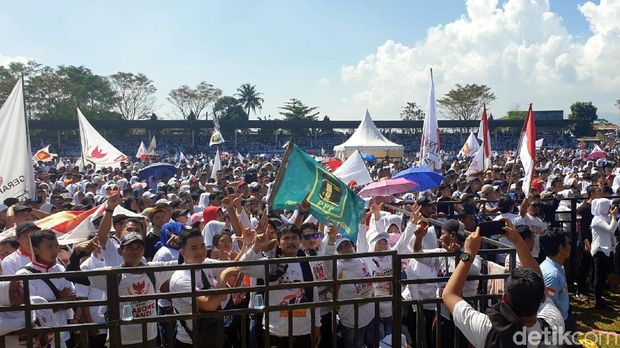 Bendera PPP Berkibar di Kampanye Prabowo-Sandi di Sukabumi