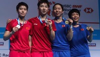 Chen Qingchen/Jia Yifan juara setelah mengalahkan Du Yue/Li Yinhui di partai final dengan skor 21-14, 21-15. Sadiq Asyraf/AFP.