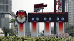 Layar Hitung Mundur Pilpres 2019 Mejeng di Bundaran HI