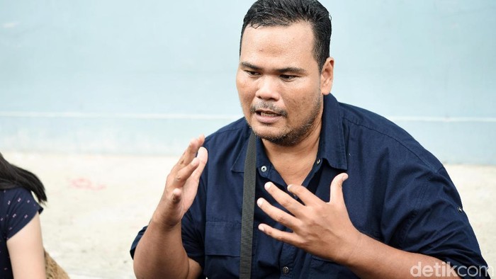 Fahmi Bo saat ditemui di kawasan studio Trans TV.