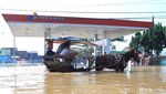 Potret SPBU Terendam Banjir di Kabupaten Bandung