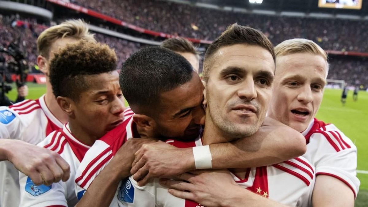 Ajax Amsterdam sudah bikin 100 gol di Liga Belanda musim ini (Olaf KRAAK / ANP / AFP)