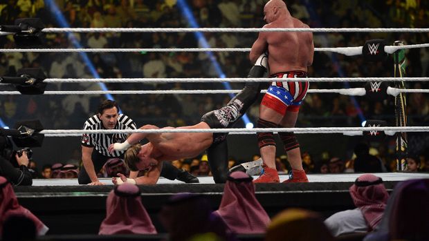 Kurt Angle saat berlaga di WWE. (