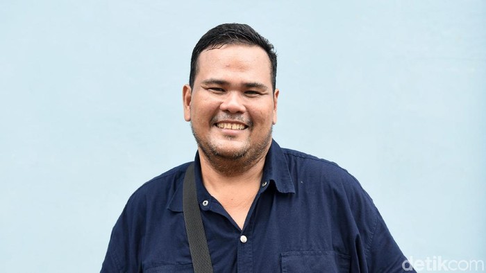 Fahmi Bo saat ditemui di kawasan studio Trans TV.