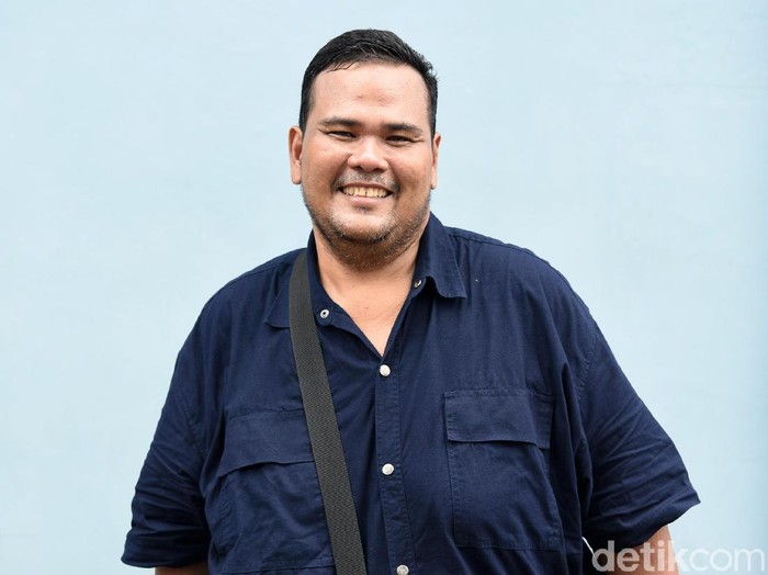 Fahmi Bo saat ditemui di kawasan studio Trans TV.