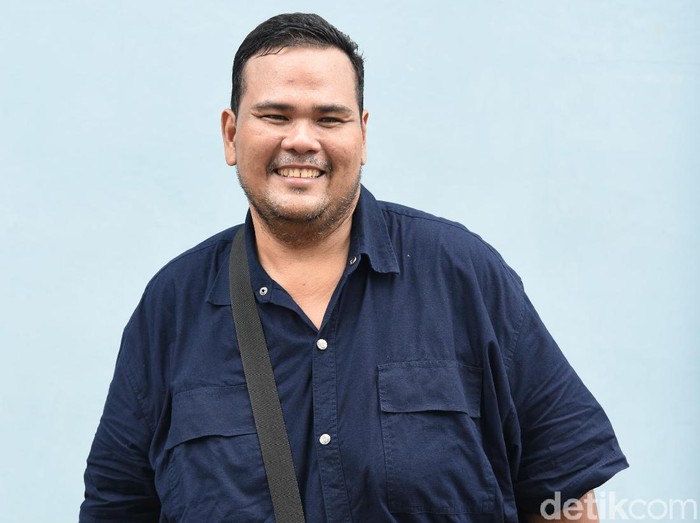 Fahmi Bo saat ditemui di kawasan studio Trans TV.