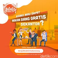 Mau Makan Siang Gratis Bareng Teman Sekantor? Daftar di Sini!