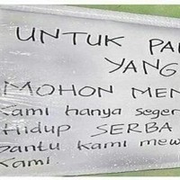 Catatan peringatan untuk para maling. Tolong kasihanilah anak rantau.Foto: Istimewa