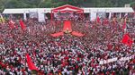 Potret Massa Peserta Kampanye Jokowi di Solo