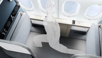 Ide ini muncul karena semakin banyaknya penerbangan jarak jauh. Akan ada ruang pribadi hingga yoga (AIM Altitude/CNN Travel)