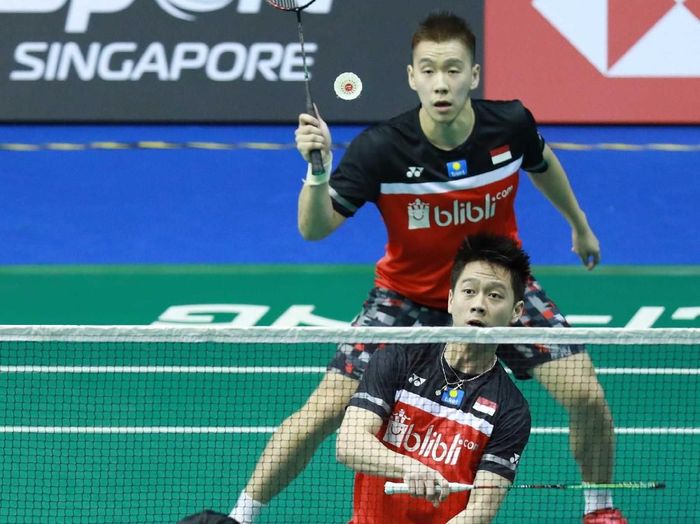 Ganda putra Indonesia, Kevin Sanjaya Sukamuljo/Marcus Fernaldi Gideon. (Foto: dok. Humas PBSI) Ganda putra Indonesia, Kevin Sanjaya Sukamuljo/Marcus Fernaldi Gideon. (Foto: dok. Humas PBSI)