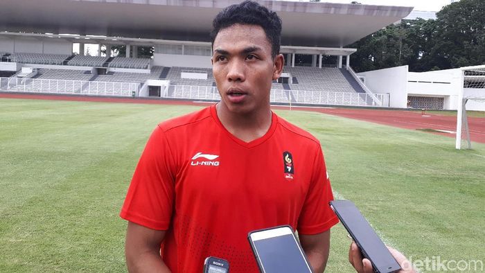 lalu Muhammad Zohri mengutaman tiket Olimpiade 2020 Tokyo di nomor estafet. (Mercy Raya/detikSport) lalu Muhammad Zohri mengutaman tiket Olimpiade 2020 Tokyo di nomor estafet. (Mercy Raya/detikSport)