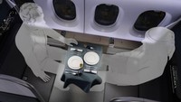 Segera setelah mengangkasa, Anda dipastikan dapat pergi ke kabin dengan suasana yang nyaman dan kesempatan untuk mengobrol dengan sesama pelancong lainnya (AIM Altitude/CNN Travel)