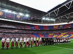 Dalam pertandingan ini, Barca unggul duluan lewat gol Pedro Rodriguez. (Foto: Laurence Griffiths/Getty Images)