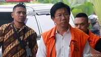 Kenneth Sutardja tiba di gedung KPK, Jakarta, Rabu (10/4/2019).