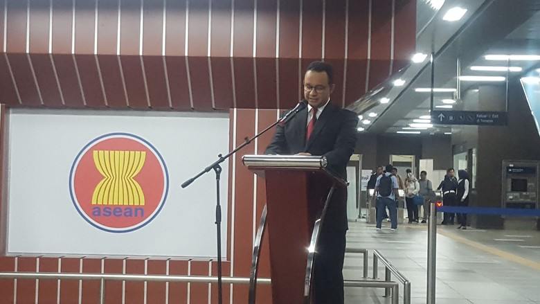 Bareng Wamenlu, Anies Resmikan Stasiun MRT ASEAN Bareng Wamenlu, Anies Resmikan Stasiun MRT ASEAN