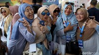 Kehadiran calon wakil presiden nomor urut 02 Sandiaga Uno membuat sejumlah pendukungnya hadir untuk menyaksikan Jakarta YES 2019.