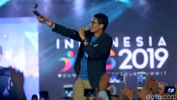 Momen Sandiaga Ngevlog di Indonesia YES 2019 Jakarta