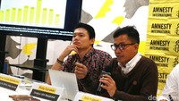Diskusi mengenai penghapusan hukuman mati di Indonesia digelar di kantor Amnesty International Indonesia di Jakarta, Rabu (10/4/2019).