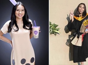 Unik! Mahasiswa Ini Pakai Kostum Bubble Tea Saat Rayakan Kelulusan
